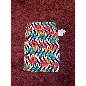 Lularoe Cassie Pencil Skirt Women’s Size Medium Geometric Colorful